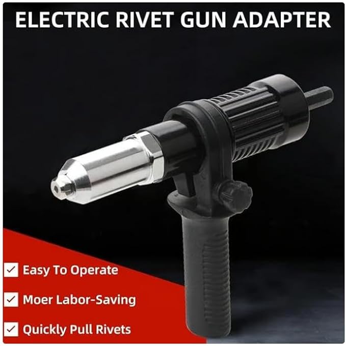 Professional Electric Rivet Gun Adapter Kit, Electric Rivet Adapter for Drill, Electric Rivet Nut Gun Drill Adapter, Practical Power Tool Accessories