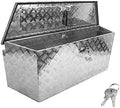 BLACKHORSE-RACING 48.8 Inch Aluminum Trailer Tool Box with 5 Bar Design Secure Storage for Pick Up Trucks, RV Trailers and ATVs, Lock & Keys Included