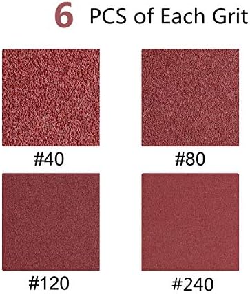 2-1/2 x 14 Inch Abrasive Sanding Belts, 6 Each of 40 80 120 240 Grit, 24PCS