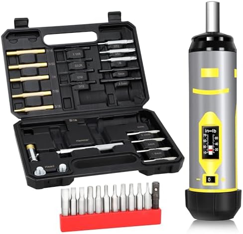 Torque Screwdriver &Brass and Steel Pin Punches and Hammer set | Elite Gunsmithing Tools Absolute Combo for Gun Maintenance, Scope Mounting, DIY, with S2 Bits