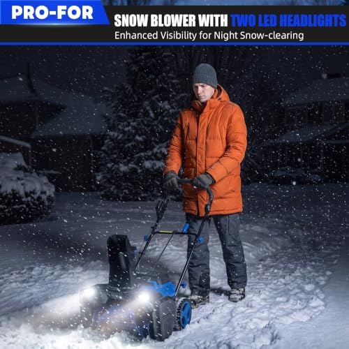 40V Brushless Cordless Snow Blower, 20-Inch, 2 x 4.0Ah Batteries