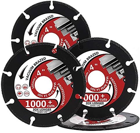 5Pcs/Lot 4" Diamond Metal Cutting Disc Diamond Cut Off Wheel for Metal Rebar, Sheet Metal, Ductile Pipe, Angle Iron, Stainless Steel and Similar Materials (4-5pcs)
