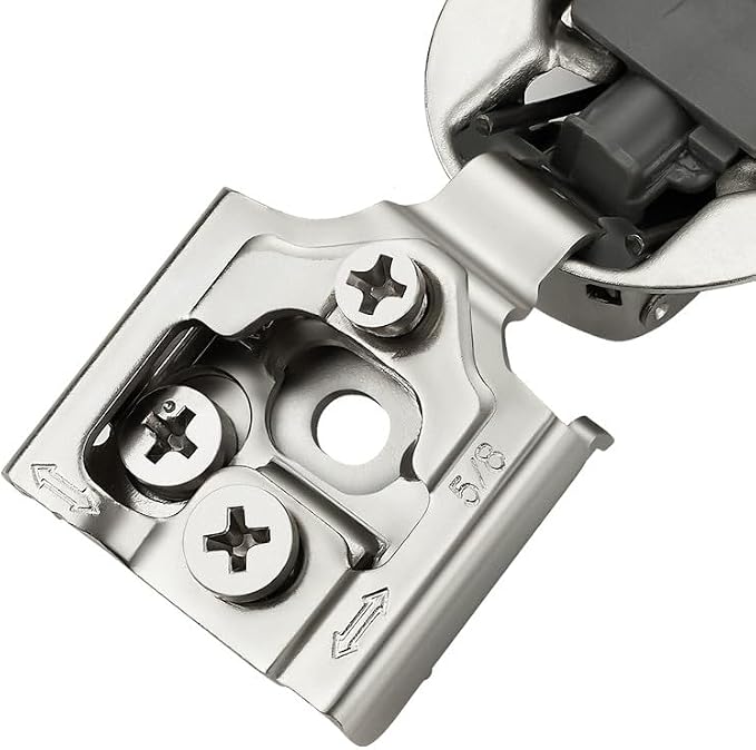 Ravinte 10 Pack 5 Pair 5/8 inch Overlay Soft Close Kitchen Cabinet Hinges Stainless Steel Adjustable Kitchen Hinges Satin Nickel Cabinet Hardware