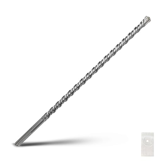 7/8 x 23.6 inch SDS Max Rotary Hammer Drill Bit,22x600mm Carbide Tip Masonry Drill Bit,Concrete Drill Bit for Masonry, Brick, Stone, Concrete (Length :600mm / 23.6 inch, 22mm (7/8 in) Diameter)