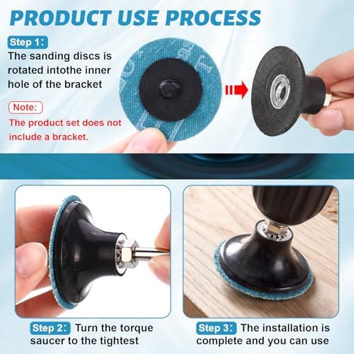 Newwiee 150 Pcs 2 Inch Sanding Discs Zirconia Quick Change,60 Grit