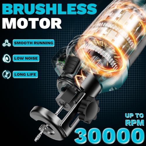 Cordless Drywall Cut-Out Tool Compatible with Makta 18V Battery, 3 Speed Adjustable Brushless Rotary Saw with Up to 30000 RPM, Compact Spiral Saw Kit for Wood,Drywall,Tiles,plastic (Tool Only)