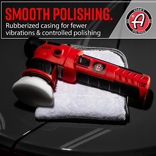 Adam's 12mm SK Pro Car Polisher Kit (16 Item) - Professional Buffer Polisher for Car Detailing & Scratch Repair - Includes Microfiber Towels, Polish, Compound, Pads, Tools, Carry Tote, & More