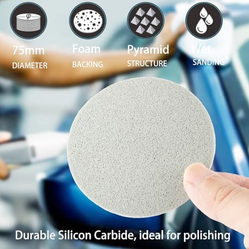 3 Inch Foam Disc Sanding Discs 15PCS Foam backed discs 2000 Grit