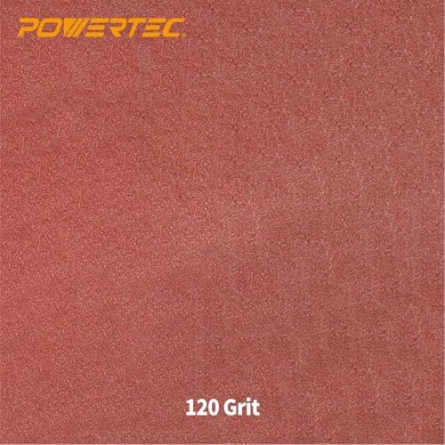 POWERTEC 11211-P2 4.5 Inch Sanding Sleeves for Spindle Sander, 120 Grit, Aluminum Oxide Sandpaper Diameter 3/4 Inch – 6 Pack