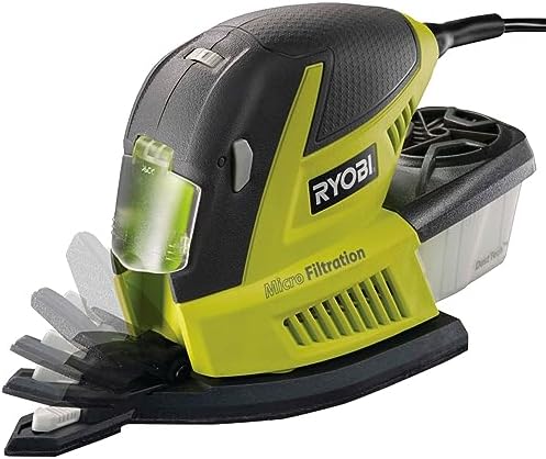 Ryobi RMS180-S Palm Sander 180W Delta 1/3 Sheet Extension 12000 rpm