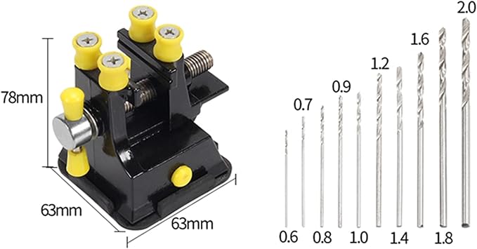 Pin Vise Hand Drill Bits(11PCS), Hand Drill Bits Set Precision Hand Drill Bits Rotary Tool for Wood, Manual Work DIY, Jewelry, Assembling, Model Making,with suction cup