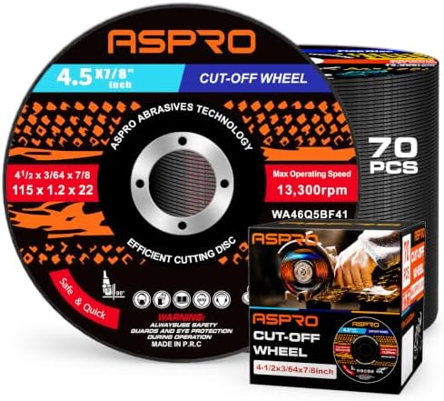 4 1/2 Cut Off Wheel for Metal 70 PCS, 2X Longer Life for Angle Grinder