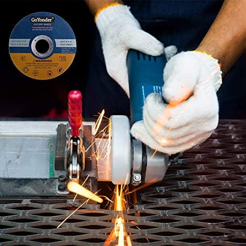 GoYonder 25 Pack 4 1/2 Cutting Wheels for Metal,Stainless Steel,4.5" x 0.045 x 7/8 Ultra Thin Cut-Off Wheel for Angle Grinders-Blue
