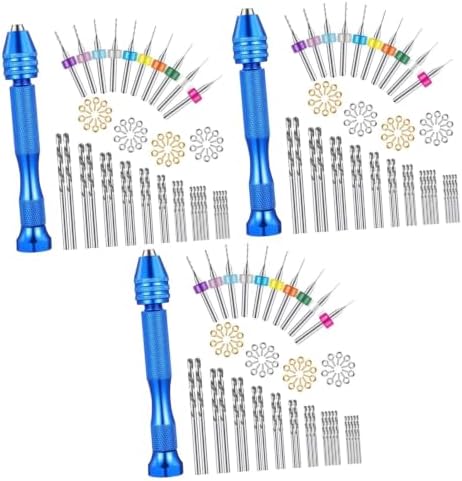 Uonlytech 228pcs Precision Pin Vise Mini Hand Drill Set Rotary Tool Drill Bits for Crafting Electronics and Model Making Portable Easy to Use