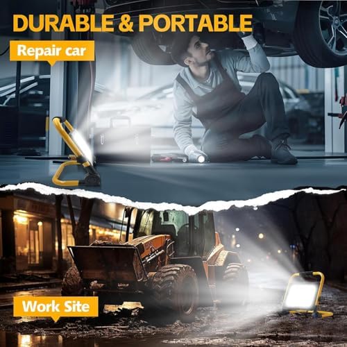 22000Lumen LED Work Lights with Stand (yellow-1-head)