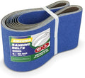 8 Pack 6 x 48 Inch Zirconia Sanding Belts, Assorted Grits (40/60/80/120-2 Each) Heavy Duty Belt Sander Paper, Fits Belt Sander & Bench Sander for Woodworking and Metal Processing