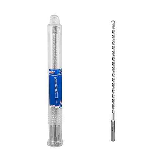SALI 5 Pcs 5/16"*12" SDS Plus Rotary Hammer Drill Bit Concrete Drill Bit Kit Cross-Type Double Thread Carbide Material Suitable for Concrete, Brick, Cement Walls, Stone, Hammer Drill Bits for Concrete