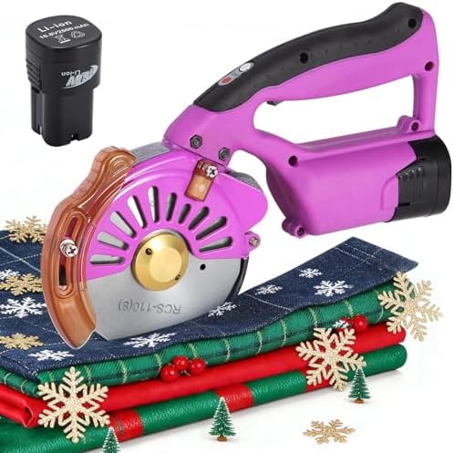 BAOSHISHAN Cordless & Rechargeable Electric Fabric Rotary, Adjustable Speed