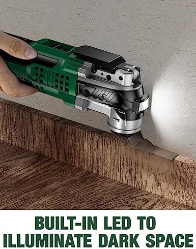 KIMO 20V Cordless Oscillating Tool Kit with 26-Pcs Accessories, Max 21000 OPM, 6 Variable Speed & 3° Oscillating Angle, Battery Powered Oscillating Multi-Tool for Cutting Wood/Nailing/Scraping/Sanding