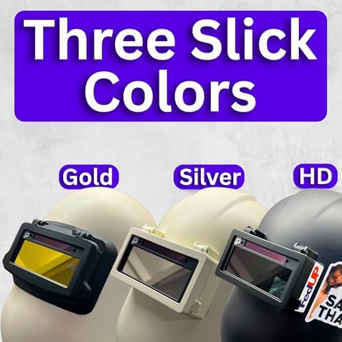 Ridge Products | Gold Shade 12 Auto Darkening Welding Lens | Cool Blue Welding Lens 2x4 1/4 | Shade 12 Welding Lens Auto Darkening | Perfect for a Sugar Scoop Welding Hood or Pancake Welding Hood