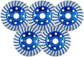SALI 5PCS 7 Inch Concrete Grinding Wheels 43 Turbo Diamond Segments 5/8-11 Arbor Diamond Grinding Wheel Fit for Paint, Epoxy, Mastic, Coating Removal