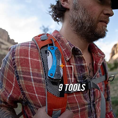 Gerber Crucial EDC Multitool Pliers and Pocket Knife with Pocket Clip, Blue