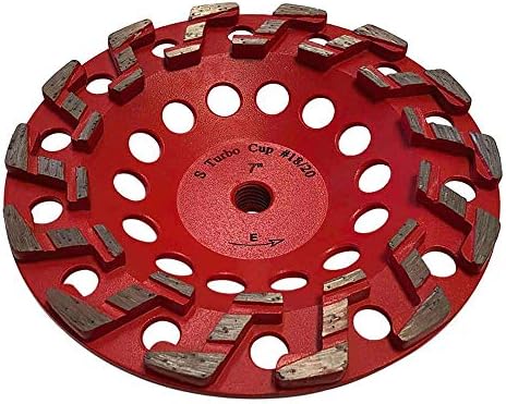 7" Diamond Grind Wheel 14 S Seg Concrete & Coating 5/8"-11 Threaded Arbor