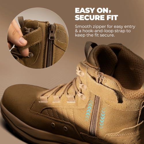 NORTIV 8 Men's Composite Toe Work Boots with Wide Toe Box