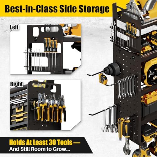 Large 5-Tier Power Tool Organizer Wall Mount, 320lb Capacity, 34'' Wide