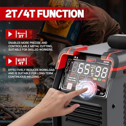 AWT Plasma Cutter,Non-Touch Pilot Arc Cutter Machine 65Amps Max Cut 1"Plate