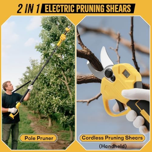 2 IN 1 Electric Pruning Shears with Pole for Dewalt 20V Max Battery