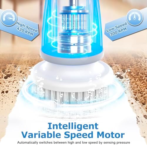 DAESUNG E881 Electric Spin Scrubber + 9 Replaceable Brush Heads