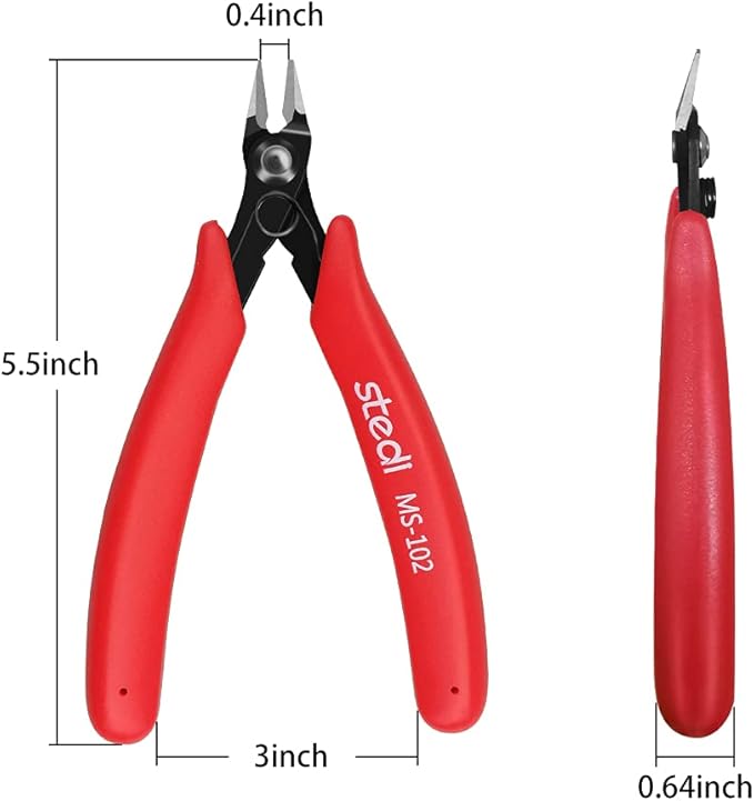 stedi 5.3-inch Model Nipper, with Sharp Double-Edged Blades,Plastic Model Tools,Used for Gundam Plastic Model Repair, Clean Cutting and Precision Cutting, Red