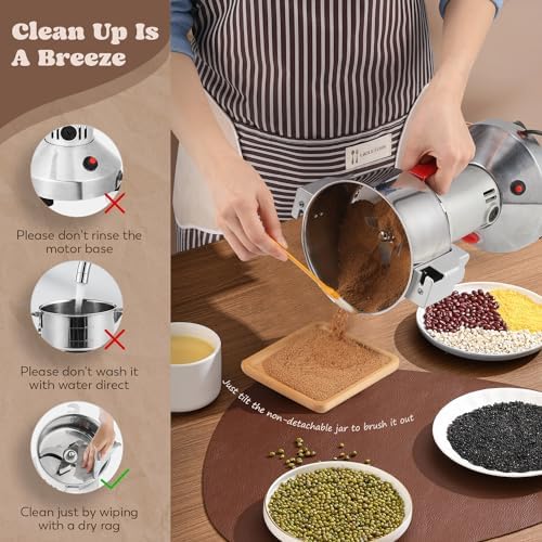 Moongiantgo Grain Mill Grinder Electric, 150g Upright, 110V