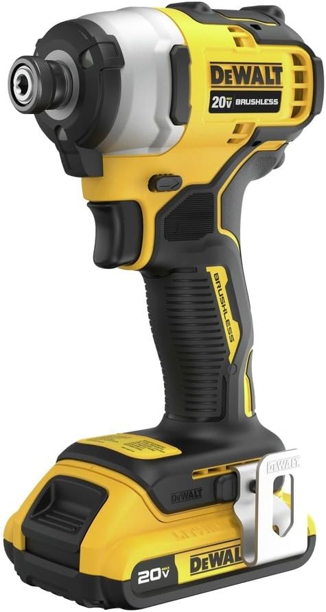 DEWALT DCF809D1R 20V MAX ATOMIC Lithium-Ion Brushless 1/4 in. Cordless Impact Driver Kit (2 Ah) (Renewed)