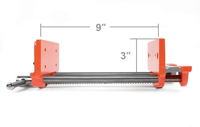Pony Jorgensen 27091 Medium Duty Woodworker's Vise, Orange, Grey, 9-Inch By 7-Inch