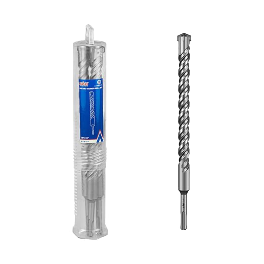 SALI 3 Pcs 7/8"*12" SDS Plus Rotary Hammer Drill Bit Concrete Drill Bit Kit Cross-Type Double Thread Carbide Material Suitable for Brick, Cement Walls, Stone, Hammer Drill Bits