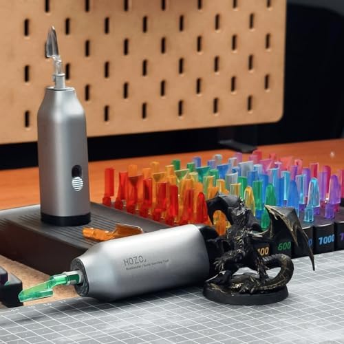 HOZO NeoSander 64pcs Multicolored Sanding Head Collection, 8 Shapes × 8 Grit Levels, Color-Coded System (#180–#1500), Detail Sanding Heads for Precision Finishing, Edges & Surface Preparation