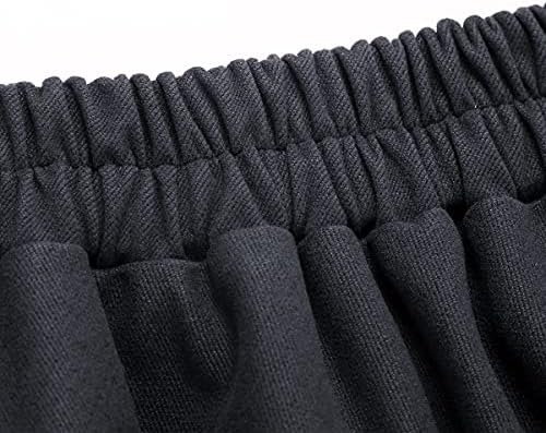 IDEALSANXUN Womens Plaid Wool Skirts Elastic Waist A-Line Pleated Tartan Long Skirts