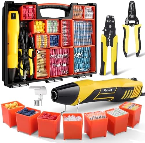3-In-1 Heat Gun Kit with 750Pcs Heat Shrink Wire Connectors with Storage Box