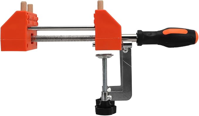FTVOGUE Home Vise ABS and Stainless Steel Universal Bench Clamp Small Table Workbench Vise for Woodworking 3 in 1 Clamping Support with Wood Pins for Home DIY Users