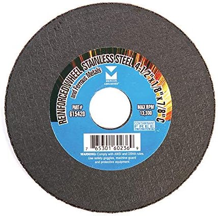 Mercer Industries 615420 - 4-1/2" x 1/8" x 7/8" Cut-Off Wheels for All Metals (20 pack)