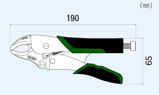 ENGINEER 7.5" Screw Removal Locking Pliers PZ-65. Secure Hold, Quick Release. Grip & Remove Stripped Screws.