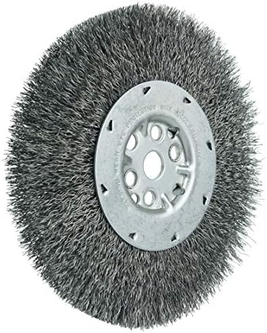 Weiler 01511 7" Maximum Density Crimped Wire Wheel.014 Steel Fill, 5/8"-1/2" Arbor Hole, Made in The USA