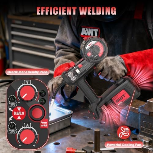 100A Handheld MIG Welder Machine with 360°Mig Torch,110V portable MIG Weld