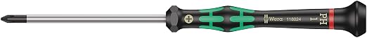 Wera 2035/6 Kraftform MicroSlotted/Phillips Electronics Screwdriver Set and Rack, 6-Piece