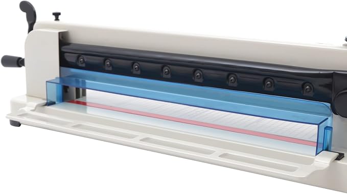 17 Inch Guillotine Paper Cutter Heavy Duty, Hss Blade Cuts 1.42in Stack 400 Sheets, Manual Paper Trimmer with Metal Base for Office Home School