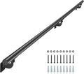 VEVOR Wall Mounted Stair Handrail, 6ft Pipe Staircase Handrail, Black Galvanized Aluminum, 1.26 inch Pipe Diameter, Indoor&Outdoor Staircase Railing,Industrial Hand Rail for Steps,Security Baluster