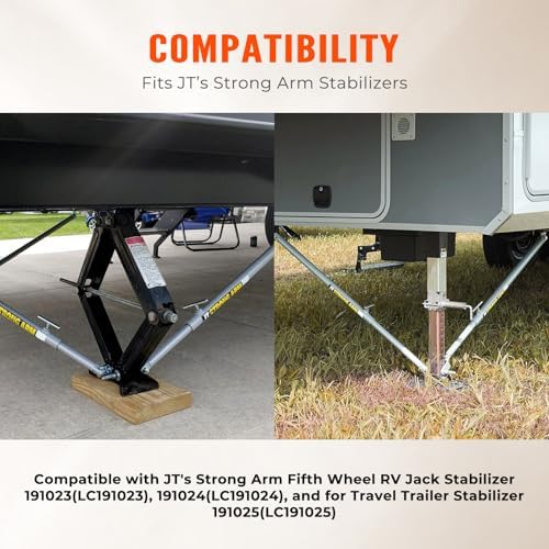 2Pcs 314594 T-Bolts Kit for JT's Strong Arm Jack 191023 191024 | Compatible with JT's Strong Arm Fifth Wheel RV Jack Stabilizer Kit 191023 191024, for Travel Trailer Stabilizer Kit 191025