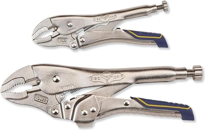 IRWIN VISE-GRIP Locking Pliers Combo Pack, Curved Jaw, 7-Inch & 10-Inch (IRHT82590)